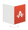 Icon dépliant 1 plis 2 volets