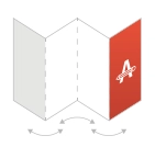 Icon dépliant 3 plis 4 volets